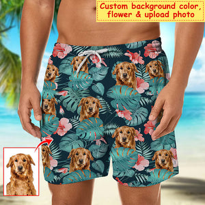 Custom Photo  - Hawaii Shorts Tropical Plant Men Beach Shorts