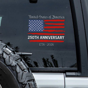 USA 250th Anniversary Semiquincentennial Car Window Decal Sticker