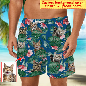 Custom Photo  - Hawaii Shorts Tropical Plant Men Beach Shorts