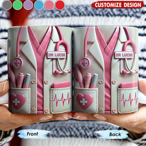 Medical Appreciation Design With Stethoscope - Personalized Coffee Mug - Gift For Medical Professionals