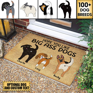 Hope You Like Big Ass Dogs Personalized Dog Doormat, Gift For Dog Lovers