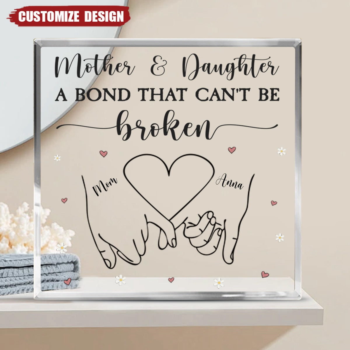 First My Mother / Daughter Forever My Friend - Personalized Acrylic Plaque