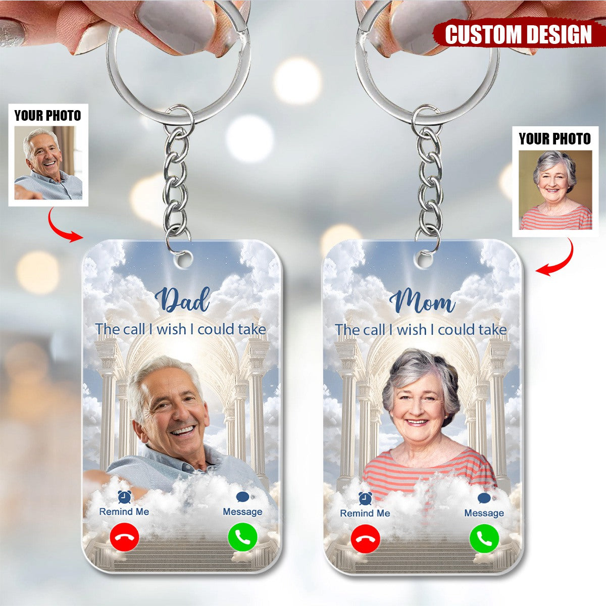 The Call I Wish I Could Take Memorial Heaven Personalized Acrylic Keychain