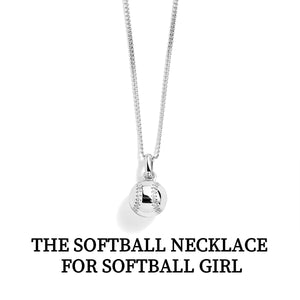 Softball Necklace - Gift For Softball Girl
