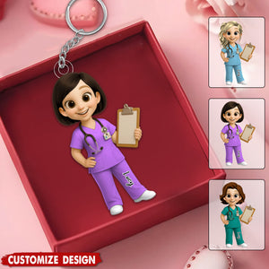 To My Favorite Nurse Personalized Keychain - Gift For Nurse