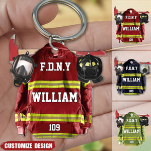 Personalized Acrylic Keychain - Gift For Firefighter