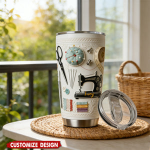Love Sewing - Personalized Sewing Accent Mug Tumbler