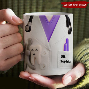 Personalized Doctor 3D Effect Coffee Mug - Gift Idea for Pediatrician/Doctor/Dentis