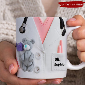 Personalized Doctor 3D Effect Coffee Mug - Gift Idea for Pediatrician/Doctor/Dentis