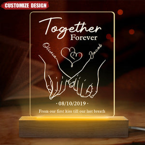 Annoying Each Other Forever - Personalized Couple Rectangle Shaped 3D LED Light