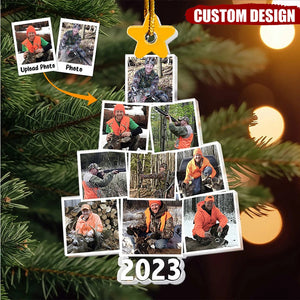 Photo Family-Couple-Pet Tree Christmas - Personalized Acrylic Photo Ornament