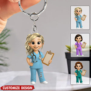 To My Favorite Nurse Personalized Keychain - Gift For Nurse