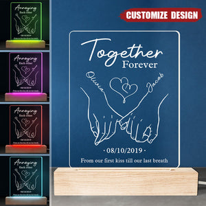 Annoying Each Other Forever - Personalized Couple Rectangle Shaped 3D LED Light