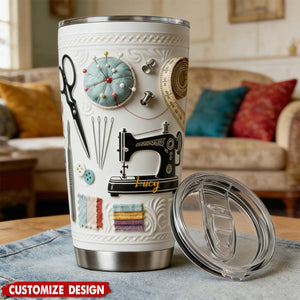Love Sewing - Personalized Sewing Accent Mug Tumbler
