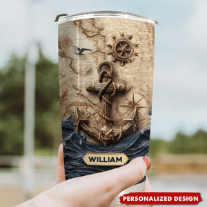 Proud Sailor-Personalized Boating Full Print Tumbler