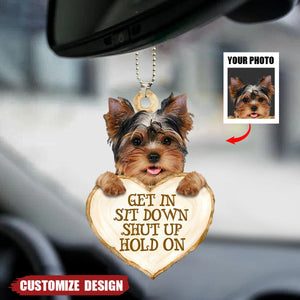 Upload Photo - Personalized Dog Car Ornament