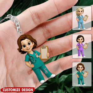 To My Favorite Nurse Personalized Keychain - Gift For Nurse