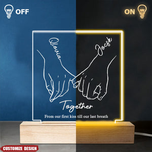I Love You Forever & Always - Couple Personalized Acrylic LED Light