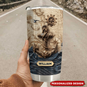 Proud Sailor-Personalized Boating Full Print Tumbler