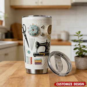 Love Sewing - Personalized Sewing Accent Mug Tumbler