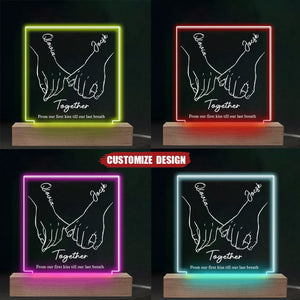 I Love You Forever & Always - Couple Personalized Acrylic LED Light