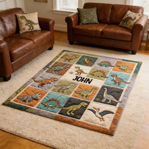 Love Dinosaur - Personalized Kid Blanket