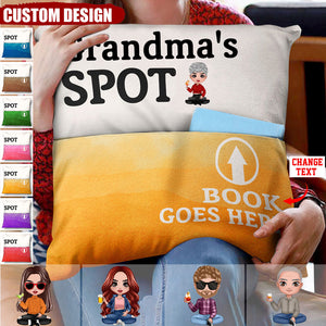 Dad Mom's Spot - Gift For Parents / Grandparents - Personalized Pocket Pillow
