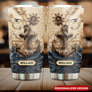 Proud Sailor-Personalized Boating Full Print Tumbler