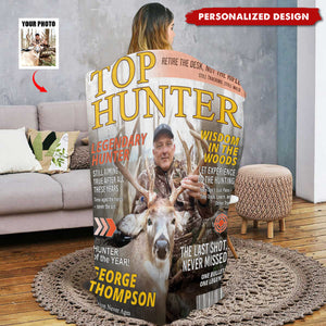 Personalized Retirement Hunting Magazine Blanket-Gifts for Retired Hunters