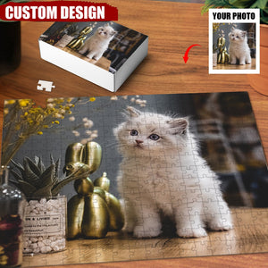 Personalized Human And Pet Photo Jigsaw Puzzle