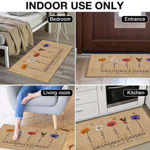 Grandma's Garden Love Grows Here - Personalized Doormat - Mother's Day Gift For Mom, Grandma