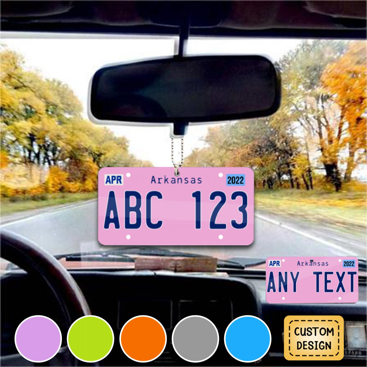License Plate For Any State Personalized Photo Car Ornament
