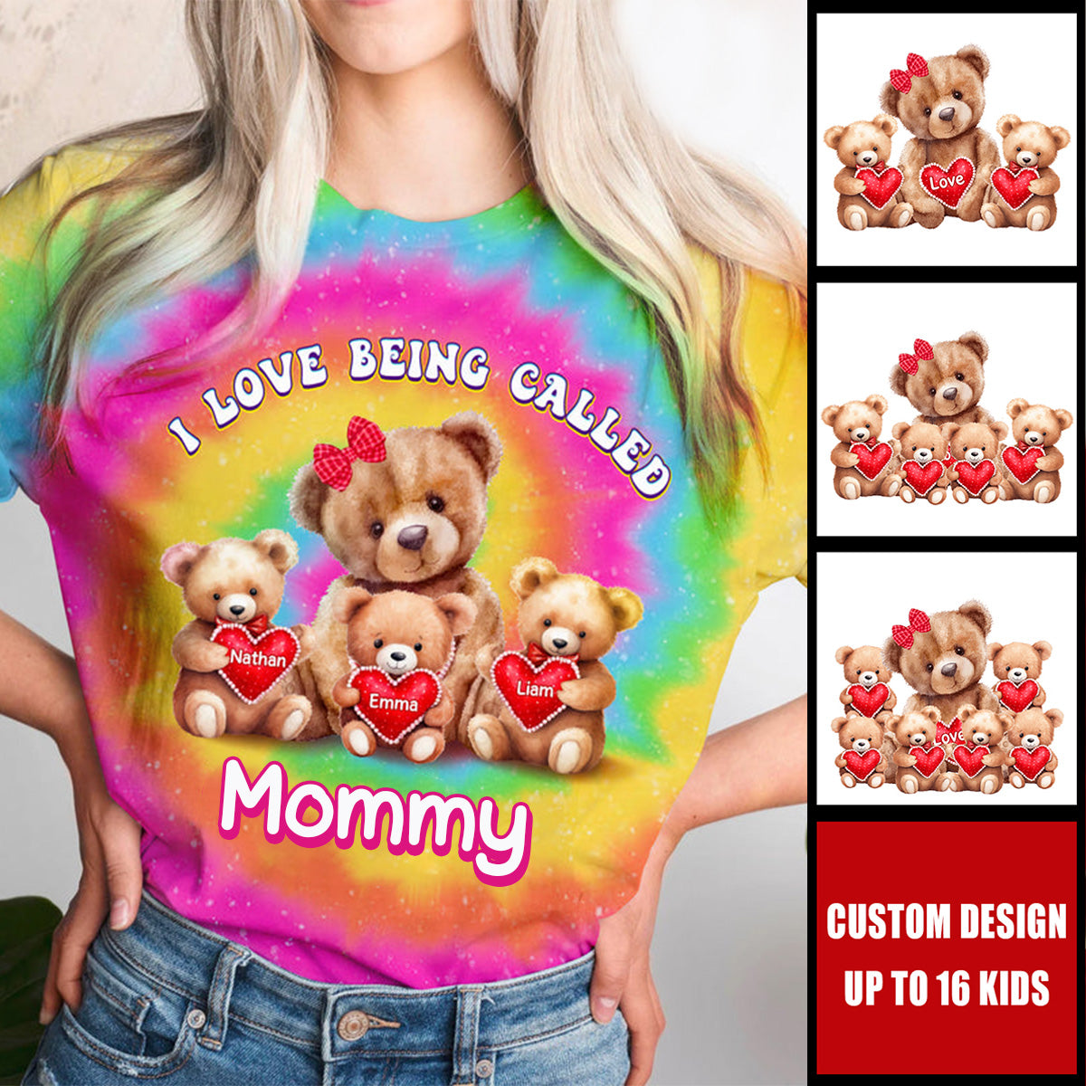 I Love Being Called Mom/Grandma - Personalized 3D T-shirt