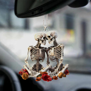 Skeleton Couple Car Ornament - Gift For Couple