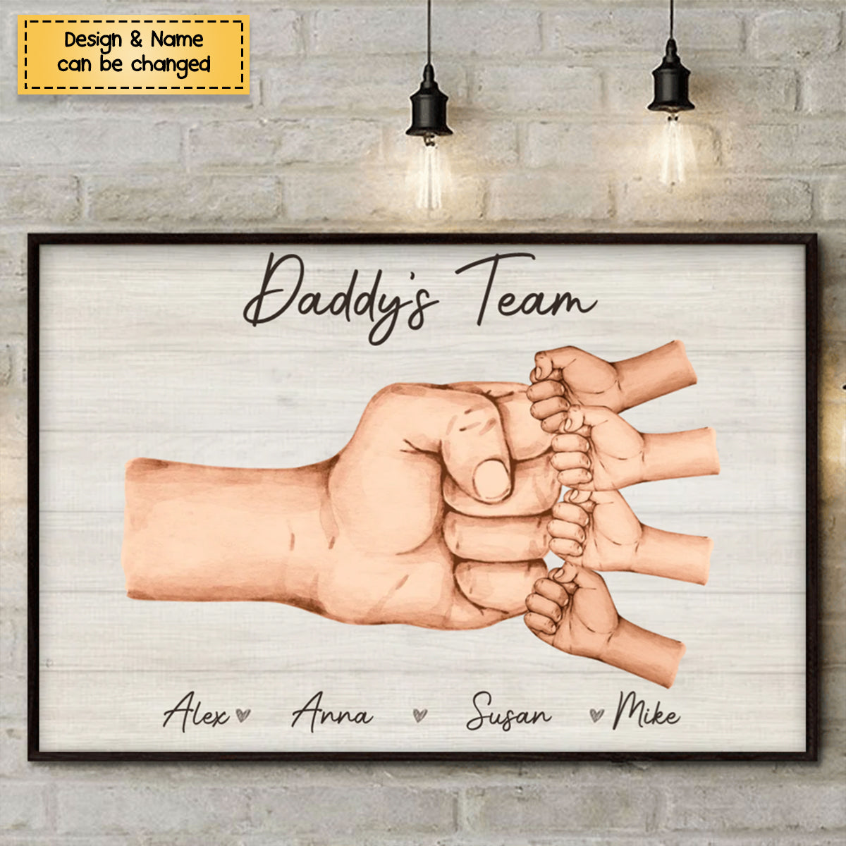 Together We're A Team - Family PersonalizedHorizontal Poster