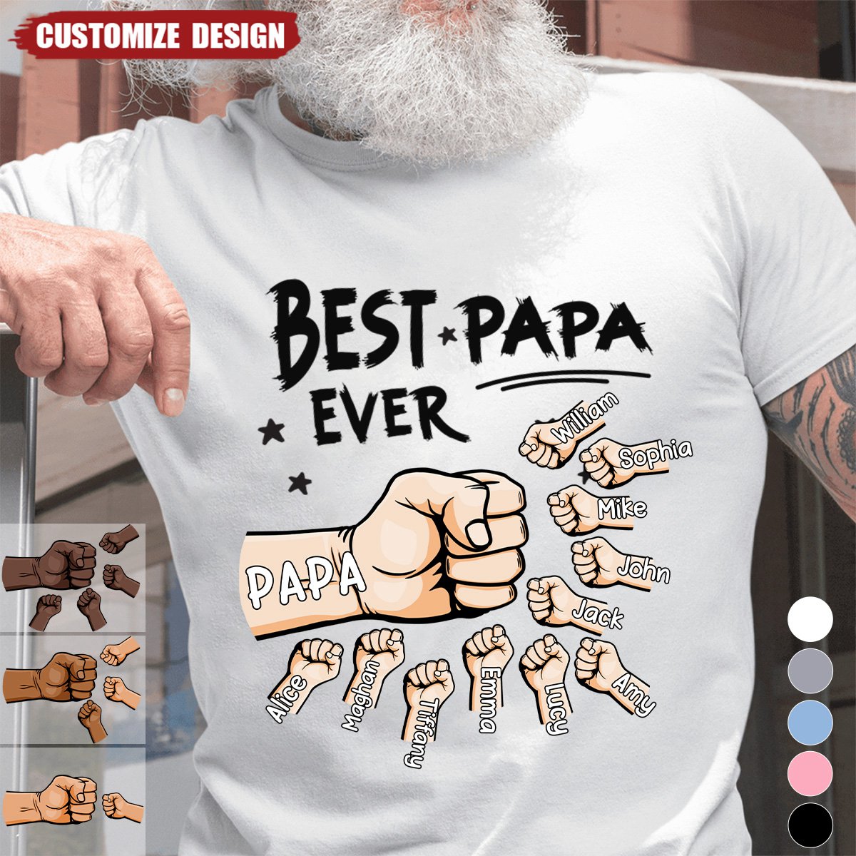 The Best Dad Ever - Personalized T-shirt - Father's Day, Birthday Gift For Dad