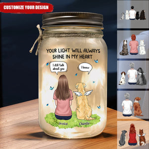 My Heart Was Not Ready To Lose You - Memorial Personalized Mason Jar Light