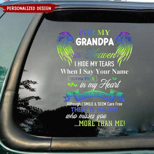 For my mom in heaven - Thank you for the memories Personalized Sticker/Decal - Memorial Gift Idea For Family Member