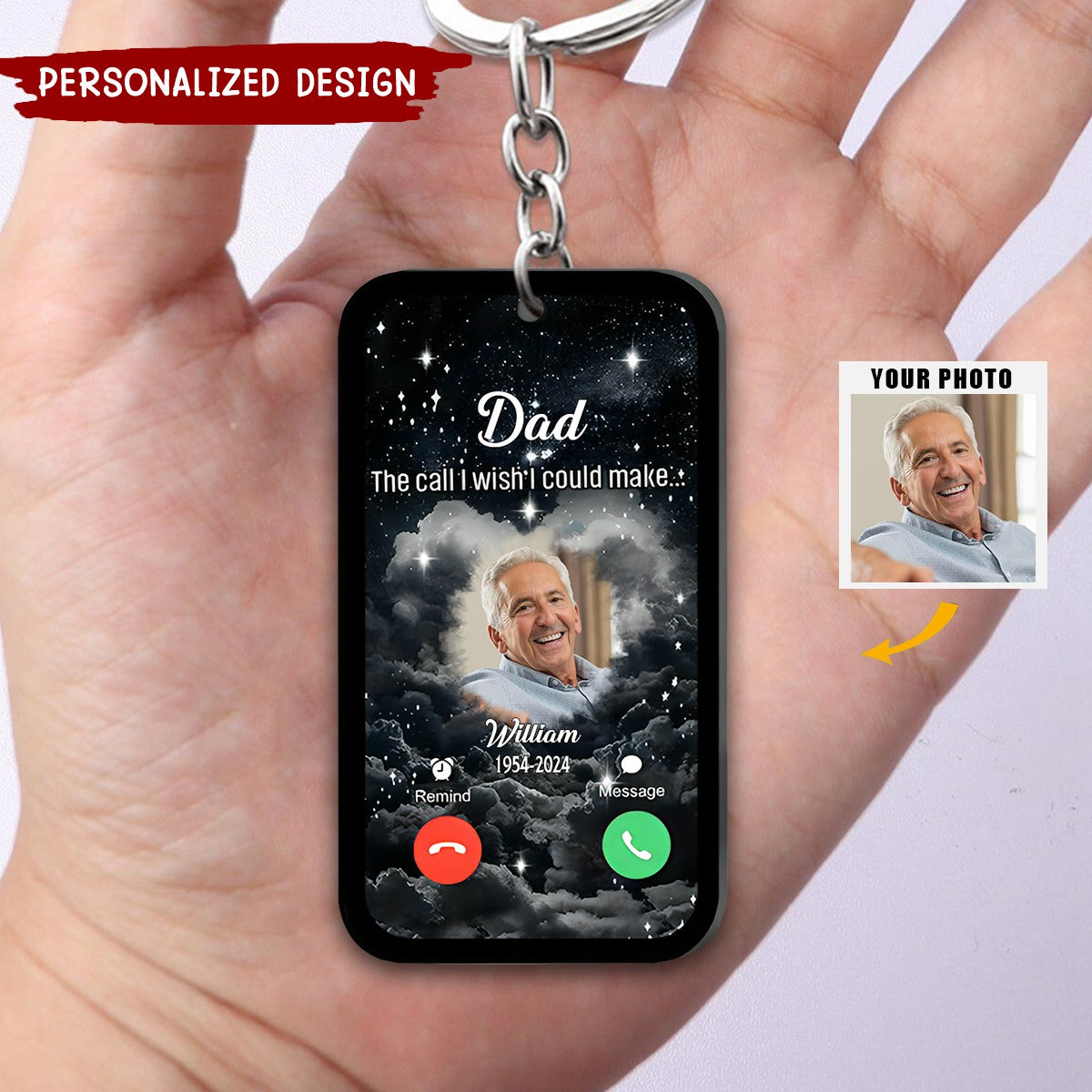 The Call I Wish I Could Make-Personalized Memorial Acrylic Keychain
