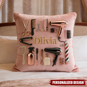 Proud Hair Stylist-Personalized Hairdresser Pillow