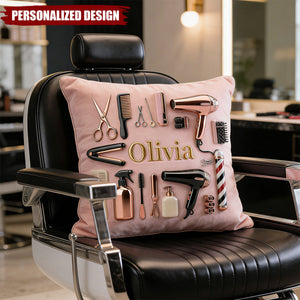Proud Hair Stylist-Personalized Hairdresser Pillow
