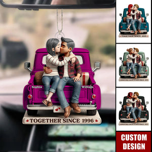 Couple On Truck Personalized Acrylic Ornament-Gift For Couple