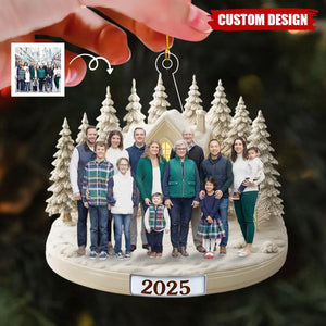 Custom Photo Acrylic Ornament - Personalized Christmas Birthday Gifts For Mom, Dad, Kids - Our Winter Wonderland