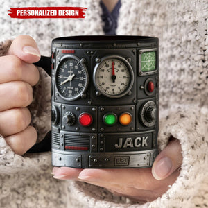 Personalized Aircraft Dashboard Theme Mug
