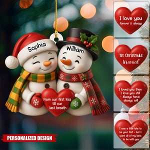 Our Christmas Together-Personalized Snowmen Ornament