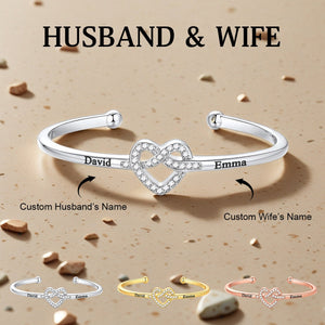 Love Knot Bracelet-Personalized Copule Bracelet-Gift For Lover