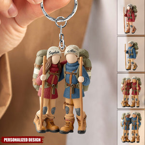 Hiking Partners For Life-Personalized Hiking Transparent Keychain