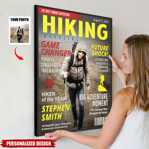 Custom Hiking Magazine Cover Poster, Gift For Hiking Lover
