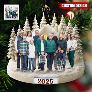 Custom Photo Acrylic Ornament - Personalized Christmas Birthday Gifts For Mom, Dad, Kids - Our Winter Wonderland