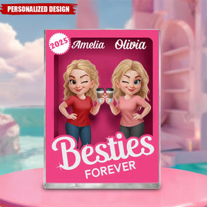 Custom Partner In Crime Rectangle Shaped Acrylic Plaque - Personalized Best Friend Birthday Gifts